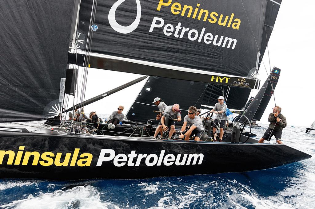Winner of race two Peninsula Petroleum with guest driver Dag von Appen on the helm © Nico Martinez/ Martinez Studio