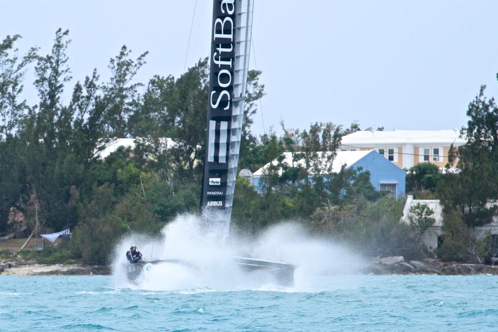 Softbank Team Japan at Finish - Round Robin 2, Day 7 - 35th America’s Cup - Bermuda  June 2, 2017 © Richard Gladwell www.photosport.co.nz