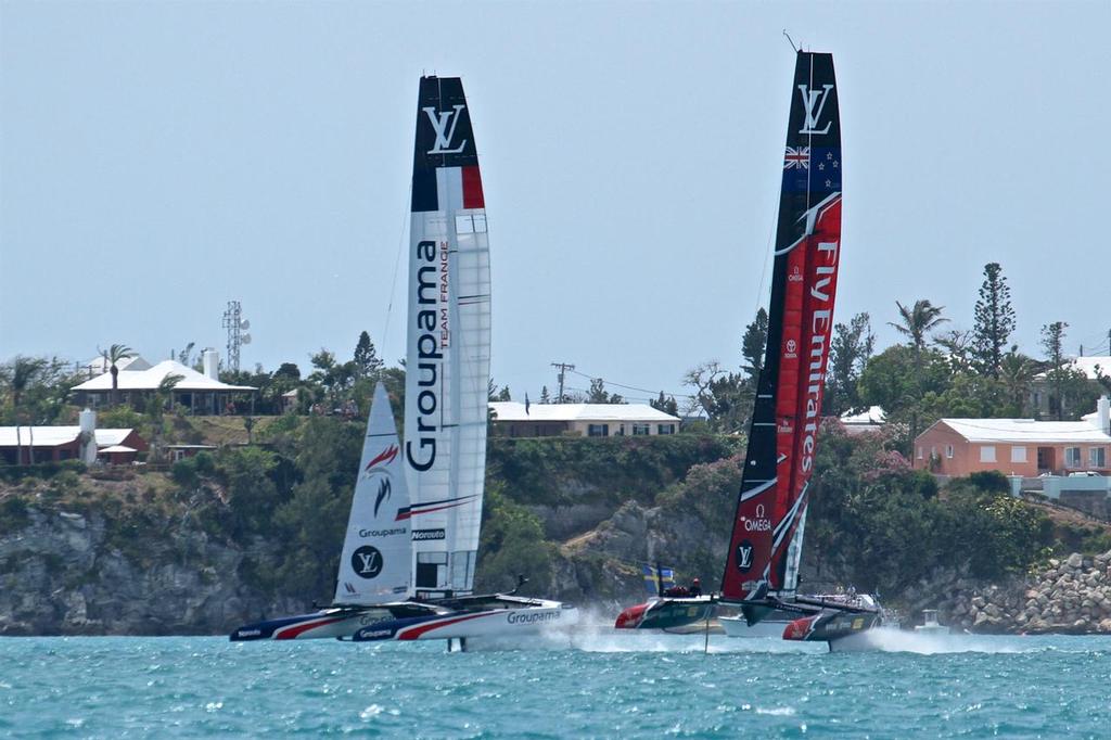 Groupama Team France and Emirates Team NZ - Round Robin 2, Day 7 - 35th America's Cup - Bermuda  June 1, 2017 © Richard Gladwell www.photosport.co.nz