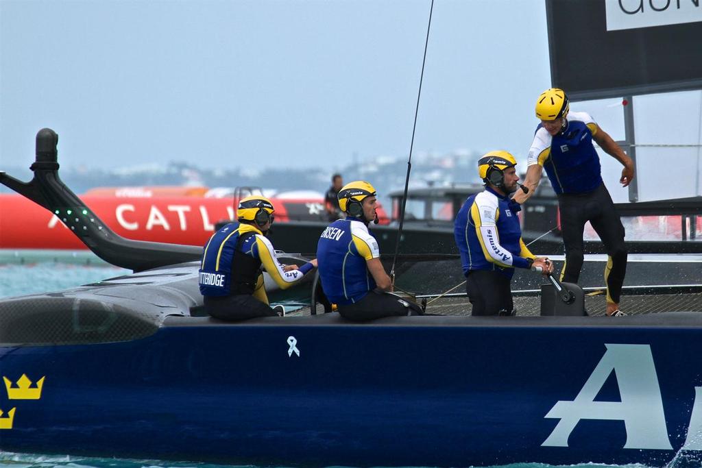 Artemis Racing after finishing - Round Robin 2, Day 8 - 35th America's Cup - Bermuda  June 3, 2017 © Richard Gladwell www.photosport.co.nz