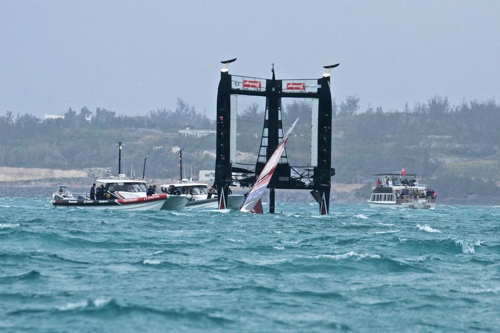 Pitchpole - Emirates Team New Zealand - Semi-Final, Day 11 - 35th America's Cup - Bermuda  June 6, 2017 photo copyright Richard Gladwell www.photosport.co.nz taken at  and featuring the  class