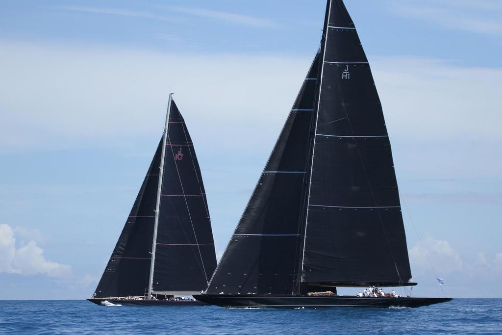  Valshed to leeward and Lionheart - J- Class Regatta - 35th America’s Cup - Bermuda  June 13, 2017 © Richard Gladwell www.photosport.co.nz