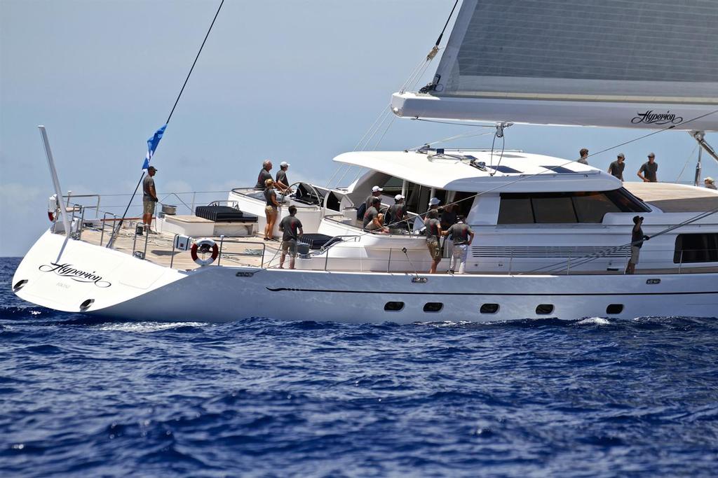 Hyperion - Super yacht pursuit racing - 35th America's Cup - Bermuda  -  June 13, 2017 photo copyright Richard Gladwell www.photosport.co.nz taken at  and featuring the  class