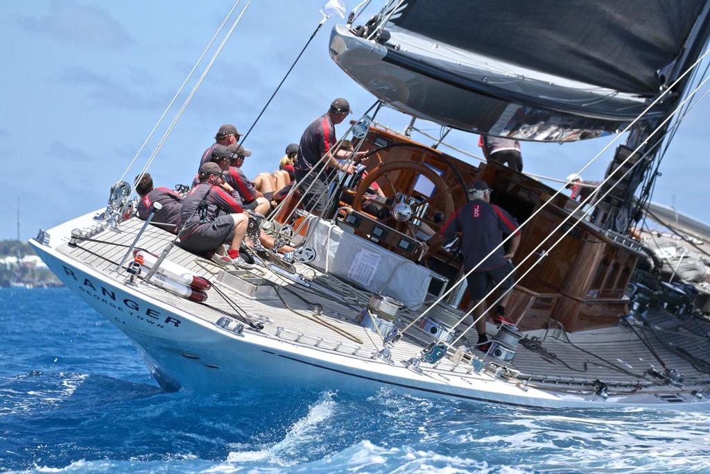 Brad Butterworth (right) calling the tactics on Ranger - J- Class Regatta - 35th America's Cup - Bermuda  June 19, 2017 photo copyright Richard Gladwell www.photosport.co.nz taken at  and featuring the  class