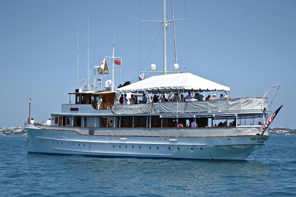 Mariner III at the start of the Semi-Finals  - 35th America’s Cup - Bermuda  © Richard Gladwell www.photosport.co.nz