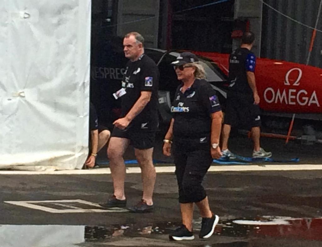 Trevor Mallard at the Emirates Team NZ base - June 23, 2017 America's Cup - Bermuda - photo © Richard Gladwell <a target=