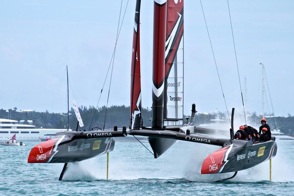 Emirates Team New Zealand -   Match, Day  3 - finish Race 3 - 35th America's Cup  - Bermuda  June 24, 2017 photo copyright Richard Gladwell www.photosport.co.nz taken at  and featuring the  class