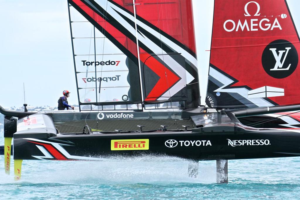 Peter Burling and Emirates Team New Zealand - Match, Day  3 - finish Race 5 - 35th America’s Cup  - Bermuda  June 24, 2017 © Richard Gladwell www.photosport.co.nz