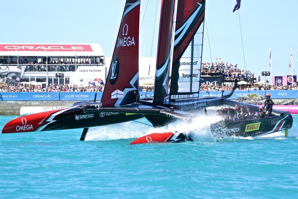 Emirates Team New Zealand - Match, Day  4 - Finish - Race 7 - 35th America's Cup  - Bermuda  June 25, 2017 photo copyright Richard Gladwell www.photosport.co.nz taken at  and featuring the  class