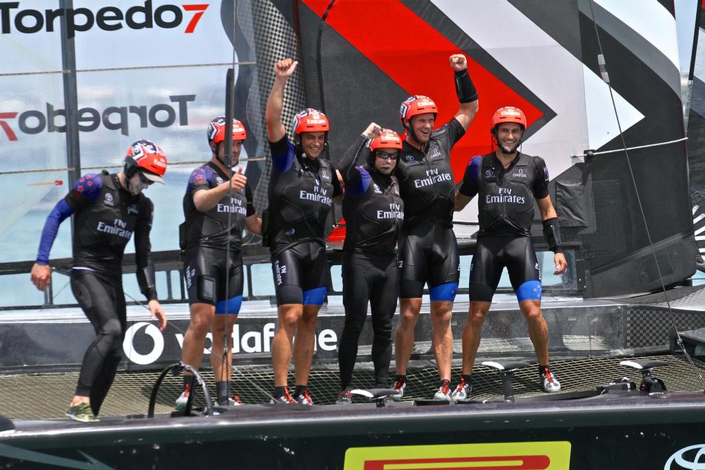 Emirates Team New Zealand - Match, Day  5 - Finish  Race 9 - 35th America's Cup  - Bermuda  June 26, 2017 photo copyright Richard Gladwell www.photosport.co.nz taken at  and featuring the  class