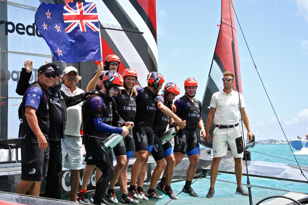 Emirates Team New Zealand - Match, Day  5 - Finish - Race 9 - 35th America's Cup  - Bermuda  June 26, 2017 photo copyright Richard Gladwell www.photosport.co.nz taken at  and featuring the  class