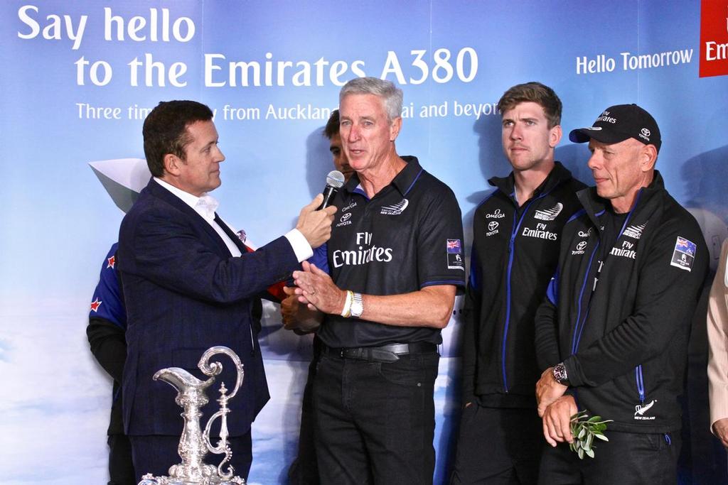 Gary Chapman, Emirates Airlines - Emirates Team New Zealand arrival in Auckland,   July 5, 2017 photo copyright Richard Gladwell www.photosport.co.nz taken at  and featuring the  class
