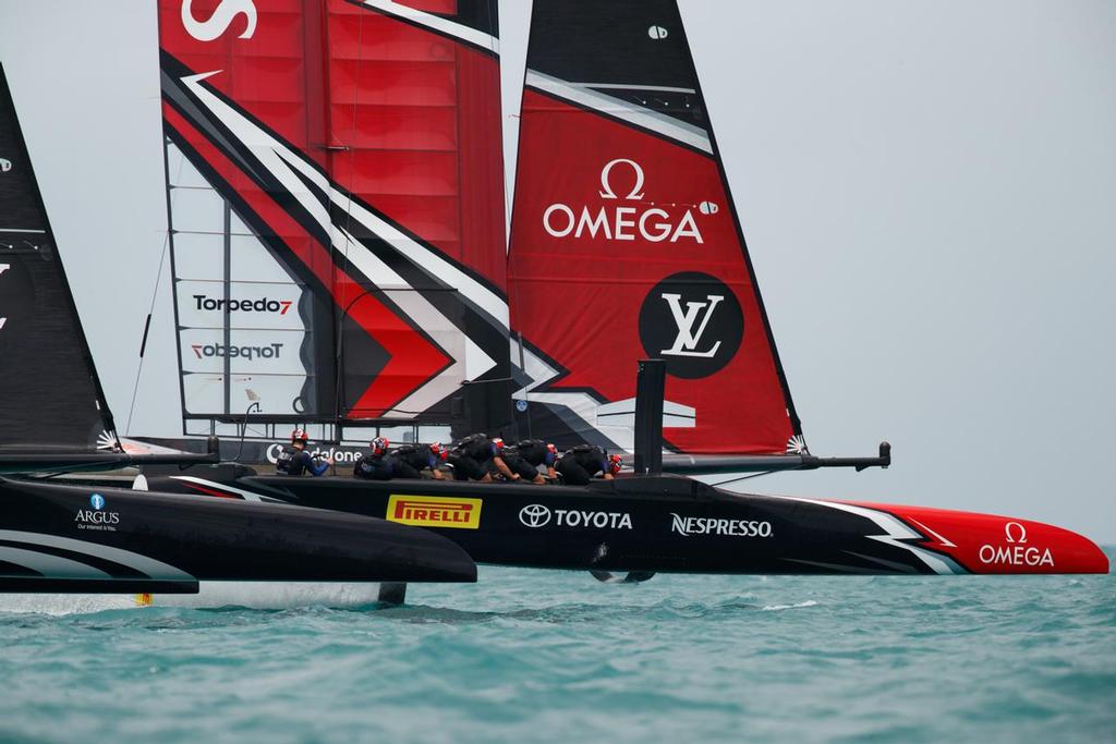 02/06/17 Emirates Team New Zealand sailing on Bermuda's Great Sound in the Louis Vuitton America's Cup Qualifiers <br />
Round Robin 2 - Race 08 - Emirates Team New Zealand (NZL) vs. SoftBank Team Japan <br />
 <br />
Copyright: Richard Hodder / Emirates Team New Zealand © Richard Hodder/Emirates Team New Zealand