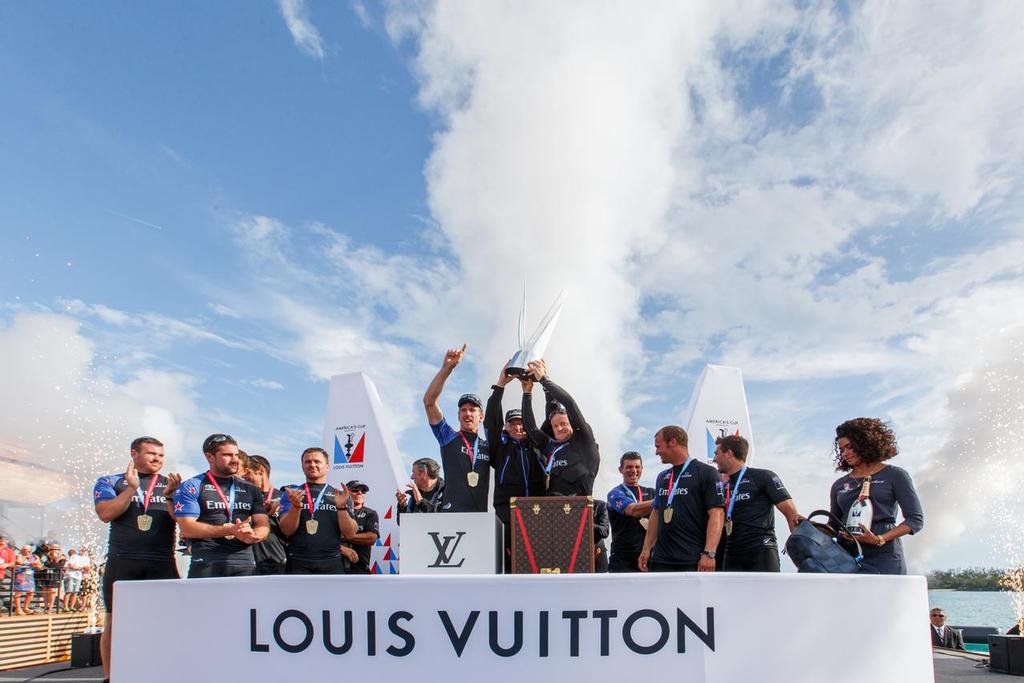 'Emirates Team New Zealand final day of celebrations, prizegiving and race of the Louis Vuitton America's Cup Challenger Playoffs Final

 photo copyright Richard Hodder/Emirates Team New Zealand taken at  and featuring the  class