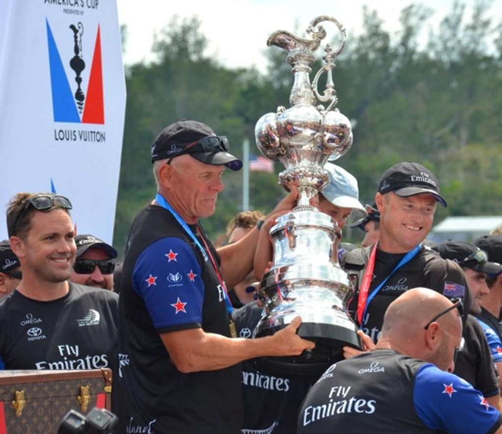 Grant Dalton and Glenn Ashby - America's Cup Presentation - June 27, 2017 America's Cup Village, Bermuda photo copyright Scott Stallard http://scottstallard.com/ taken at  and featuring the  class