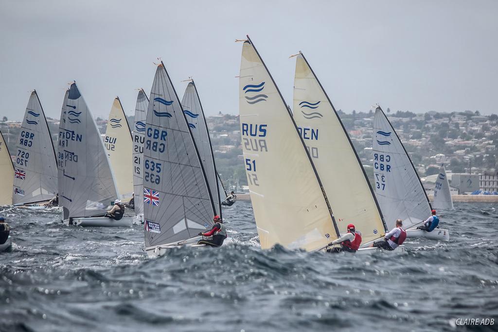 Day 4 of the Finn World Masters in Barbados ©  Claire ADB