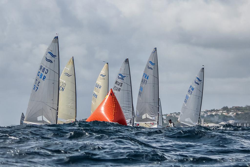 Day 3 of the 2017 Finn World Masters in Barbados ©  Robert Deaves