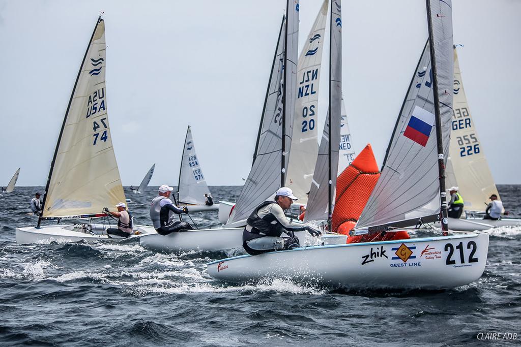 Day 4 of the Finn World Masters in Barbados ©  Claire ADB