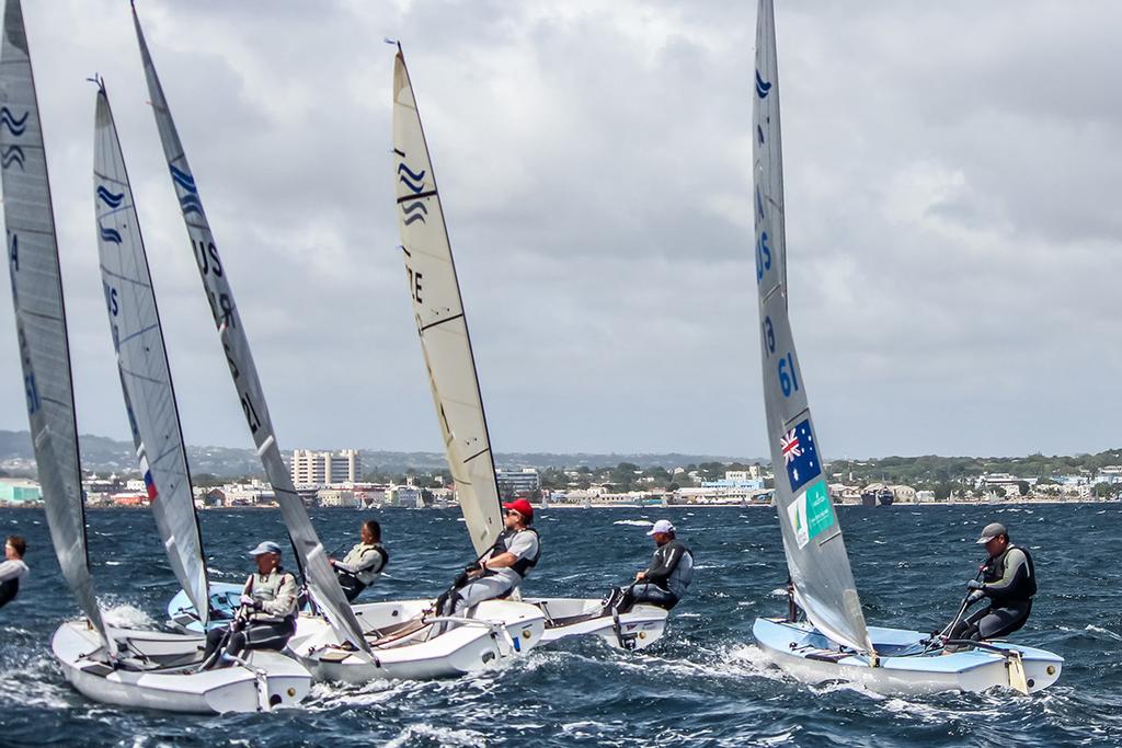 Day 3 of the 2017 Finn World Masters in Barbados ©  Robert Deaves