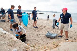 Act 7, Extreme Sailing Series Lisbon - Day 4 – This is not the first time that the regatta has teamed up with Sailors for the Sea. In Lisbon last season, volunteers joined the sailors and members of the event team to take part in a beach clean. photo copyright Lloyd Images http://lloydimagesgallery.photoshelter.com/ taken at  and featuring the  class
