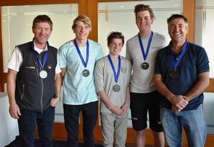 First place Richard Goodfellow, Oli Toby and Paul Burnell, Bailey Fisher, Honey Badger – SB20 Mid-Winter Regatta Tasmania photo copyright Jane Austin taken at  and featuring the  class