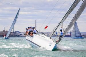 Sydney38s on Corio Bay Phoenix (centre) at 2016 Festival of Sails photo copyright  Salty Dingo taken at  and featuring the  class