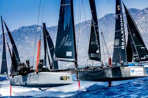 Malizia - Yacht Club de Monaco enjoying perfect foiling conditions in Sardinia – GC32 Villasimius Cup photo copyright Jesus Renedo / GC32 Racing Tour taken at  and featuring the  class