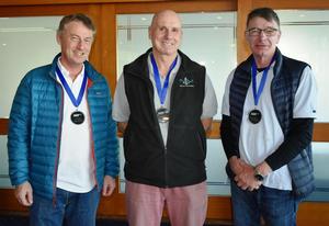 Third place Andrew Roberts, Nick Rogers, Rob Jeffreys Karabos – SB20 Mid-Winter Regatta Tasmania photo copyright Jane Austin taken at  and featuring the  class