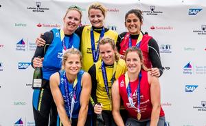 470 Women Podium - World Cup Series Final photo copyright  Jesus Renedo / Sailing Energy http://www.sailingenergy.com/ taken at  and featuring the  class