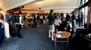 The feisty weather was the big discussion in the Upper Bar at the Royal Southern Yacht Club - J/70 European Championship photo copyright  Key Yachting / Louay Habib taken at  and featuring the  class