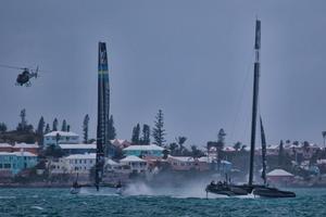 SoftBank Team &  Artemis Racing - Day 11 - America's Cup 2017 photo copyright  Richard Smith taken at  and featuring the  class