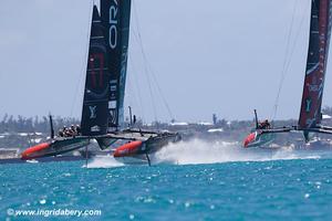 Oracle Team USA and Emirates Team NZ - 2017 America&rsquo;s Cup Finals - Day 2 photo copyright Ingrid Abery http://www.ingridabery.com taken at  and featuring the  class