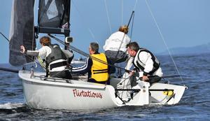 Kirwan Robb – Ikon20 – SB20 Mid-Winter Regatta Tasmania photo copyright Jane Austin taken at  and featuring the  class