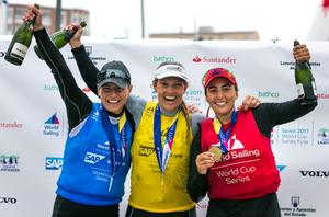 Laser Radial podium - World Cup Series Final photo copyright  Jesus Renedo / Sailing Energy http://www.sailingenergy.com/ taken at  and featuring the  class