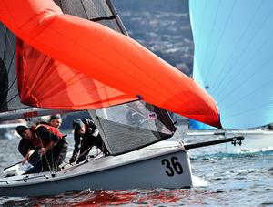Paul Burnell – SB20 Mid-Winter Regatta Tasmania photo copyright Jane Austin taken at  and featuring the  class