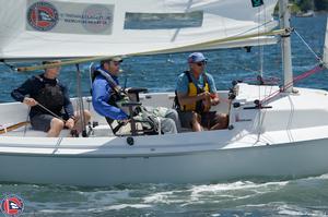 Y-Knot Sonar racing - C. Thomas Clagett, Jr. Memorial Clinic and Regatta 2017 photo copyright Ro Fernandez taken at  and featuring the  class