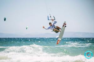 Day 3 – Paulino Pereira knows that the front roll shuvit is key to making finals – GKA Kitesurf World Tour Tarifa photo copyright  Ydwer van der Heide taken at  and featuring the  class