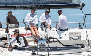 Owner-driver Luca Pierdomenico (at helm) races MP30+10 along with his brothers Francesco (mainsail trimmer) and Armando (Headsail trimmer) - Rolex Farr 40 World Championship photo copyright  Farr 40 / ZGN taken at  and featuring the  class