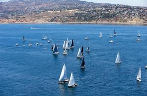 Divisions 6, 7 and 8 left the coast under light winds and sunny skies – Transpac Race photo copyright  Sharon Green / Ultimate Sailing taken at  and featuring the  class