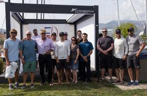 Skipper Alex Roepers, third from left with arm around tactician Terry Hutchinson, celebrates with the Plenty team after winning seven of nine races in the Gaeta Open. - 2017 Farr 40 Gaeta Open Trophy photo copyright  Farr 40 / ZGN taken at  and featuring the  class