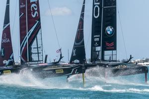 Oracle Team USA and Emirates Team NZ - Day 2 - 35th America&rsquo;s Cup photo copyright ACEA / Ricardo Pinto http://photo.americascup.com/ taken at  and featuring the  class