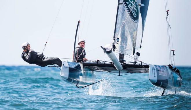 Act 3, Extreme Sailing Series Madeira Islands – Day 3 – Red Bull Sailing Team took the Flying Phantom win in Madeira and are set to try and maintain their title in Barcelona. © Lloyd Images http://lloydimagesgallery.photoshelter.com/