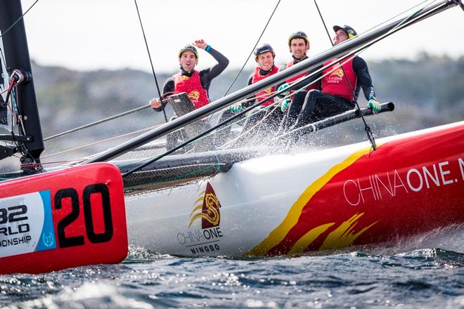 ChinaOne Ningbo sailing team – M32 World Championships ©  Ian Roman / WMRT