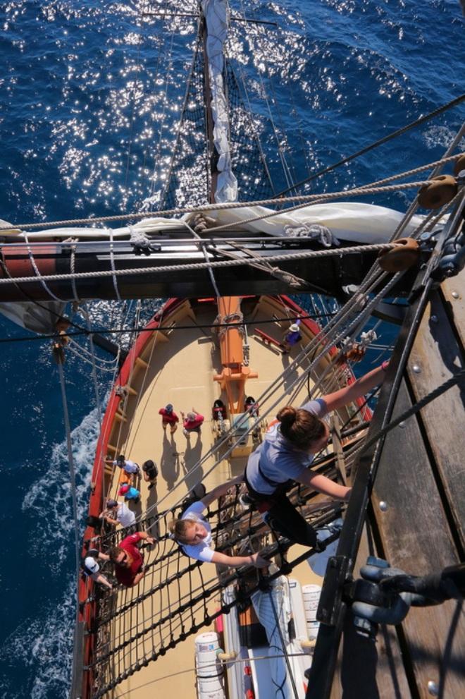 Trainees go aloft ©  Mark Russell