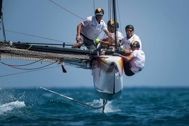 An epic penultimate day of Act 4 - Extreme Sailing Series 2017 © Lloyd Images http://lloydimagesgallery.photoshelter.com/