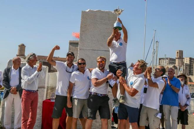 Guy Claeys' crew from the JPK 10.10 Expresso 2 are crowned the 2017 Marseille IRC European Champions ©  Pierik Jeannoutot