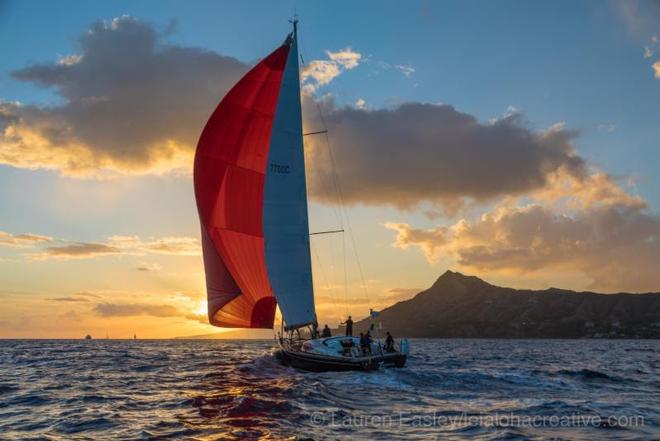 Zephyr's finish into the sunset last night  - 2017 Transpac Race © Lauren Easley http://leialohacreative.com