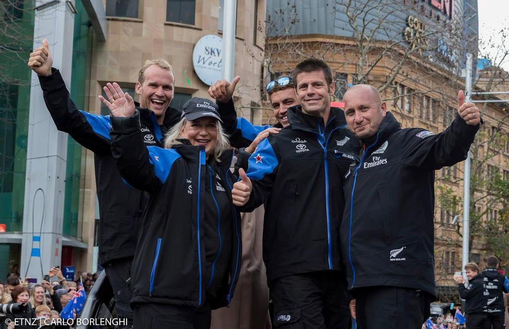 Emirates Team New Zealand Parade in Queen Street in Auckland © ETNZ/Carlo Borlenghi