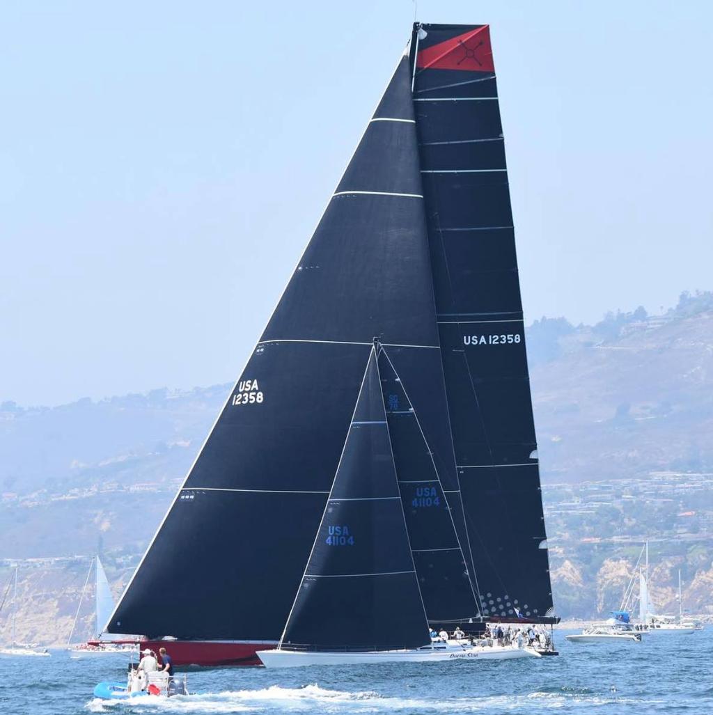 Comanche dwarfs a Santa Cruz 70 at the third start of the 2017 Transpac © Transpac media