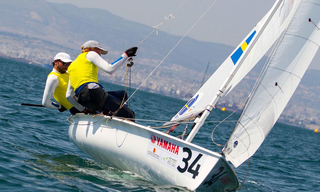 Anton Dahlberg Fredrik Bergstrom (SWE) - 2017 470 World Championship photo copyright Nikos Alevromytis http://www.470.org taken at  and featuring the  class